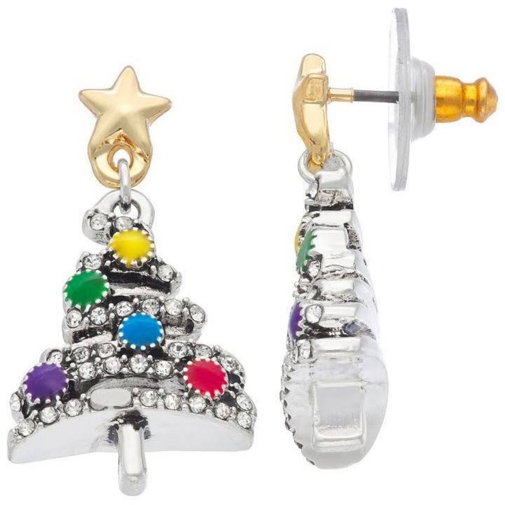 Napier Christmas Tree Earrings